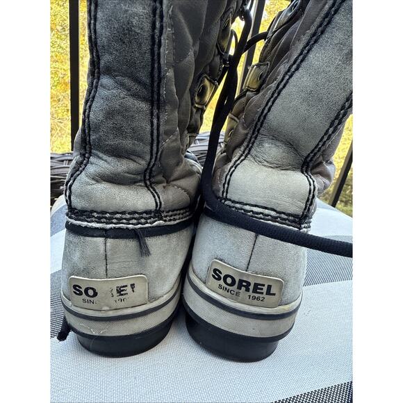 Sorel Tofino Waterproof Winter Snow Boots Womens Size 8 EUR 40 Gray Waxed Canvas - Picture 12 of 16